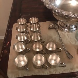 Sheridan Silver 12 cup Punch bowl set